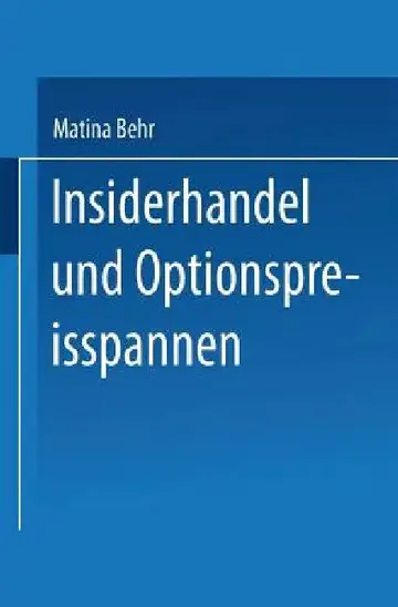 Cover of Insiderhandel Und Optionspreisspannen