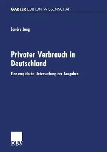 Cover of Privater Verbrauch in Deutschland