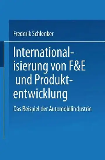 Cover of Internationalisierung Von F&e Und Produktentwicklung