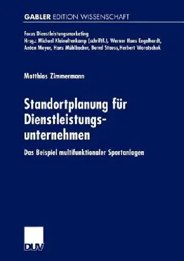 Cover of Standortplanung Für Dienstleistungsunternehmen