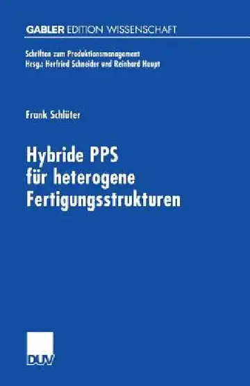 Cover of Hybride Pps Für Heterogene Fertigungsstrukturen