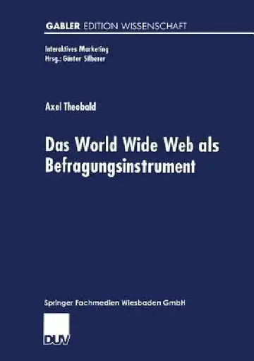 Cover of Das World Wide Web ALS Befragungsinstrument