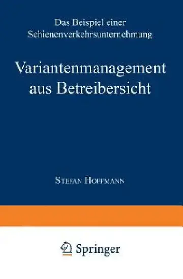 Cover of Variantenmanagement Aus Betreibersicht