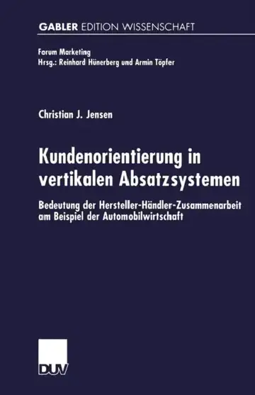 Cover of Kundenorientierung in Vertikalen Absatzsystemen