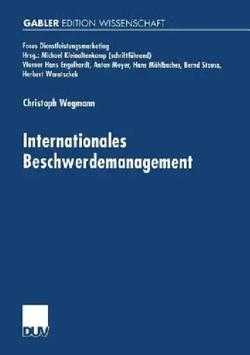 Cover of Internationales Beschwerdemanagement