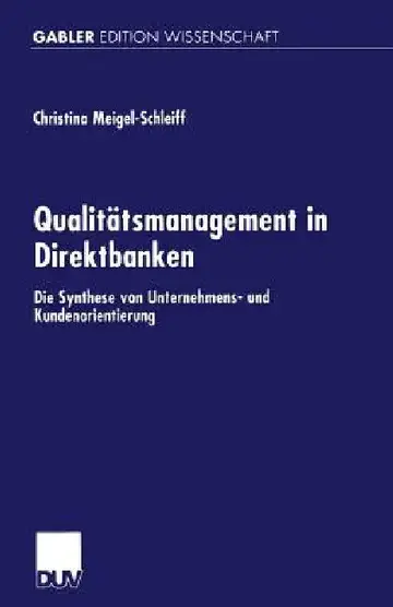 Cover of Qualitätsmanagement in Direktbanken