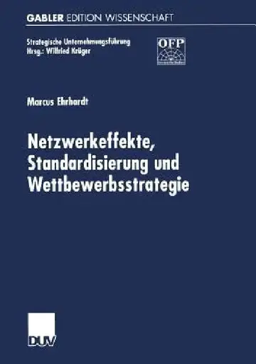 Cover of Netzwerkeffekte, Standardisierung Und Wettbewerbsstrategie