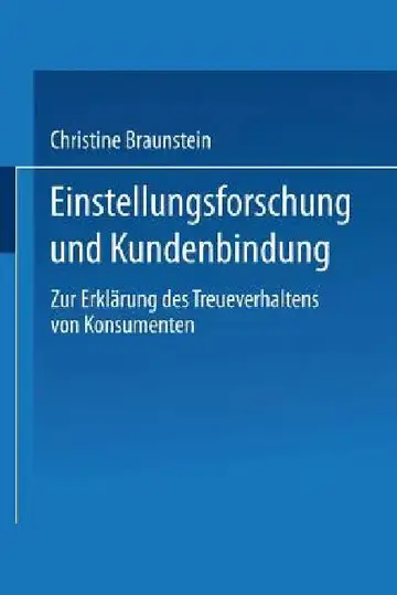 Cover of Einstellungsforschung Und Kundenbindung