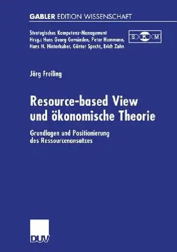 Cover of Resource-Based View Und Ökonomische Theorie