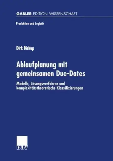 Cover of Ablaufplanung Mit Gemeinsamen Due-Dates