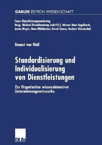 Cover of Standardisierung Und Individualisierung Von Dienstleistungen