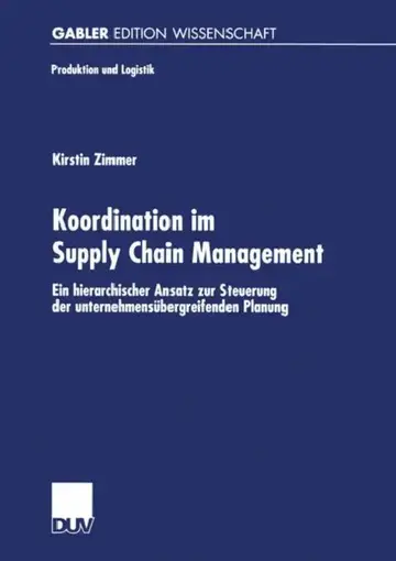 Cover of Koordination Im Supply Chain Management