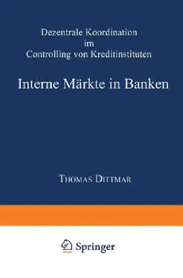 Cover of Interne Märkte in Banken