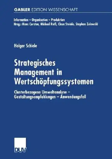 Cover of Strategisches Management in Wertschöpfungssystemen