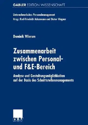 Cover of Zusammenarbeit Zwischen Personal- Und F&e-Bereich