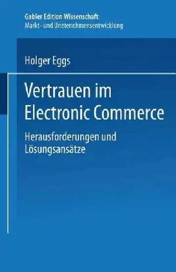 Cover of Vertrauen Im Electronic Commerce