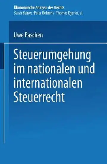 Cover of Steuerumgehung Im Nationalen Und Internationalen Steuerrecht