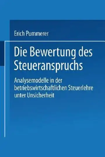 Cover of Die Bewertung Des Steueranspruches