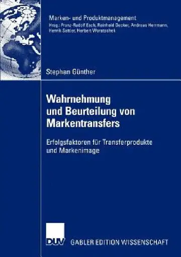 Cover of Wahrnehmung Und Beurteilung Von Markentransfers