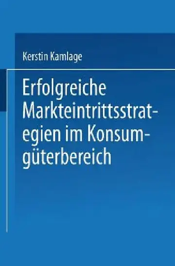 Cover of Erfolgreiche Markteintrittsstrategien Im Konsumgüterbereich