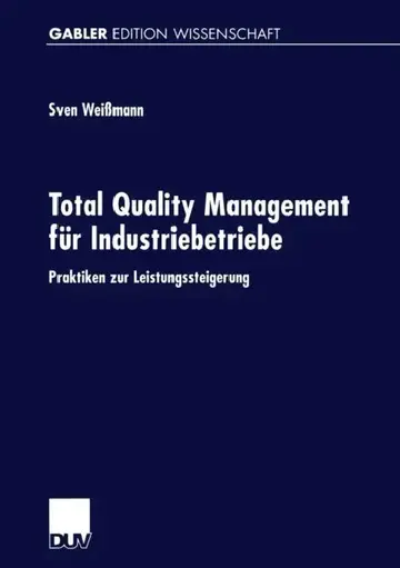 Cover of Total Quality Management Für Industriebetriebe