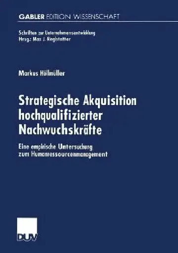 Cover of Strategische Akquisition Hochqualifizierter Nachwuchskräfte