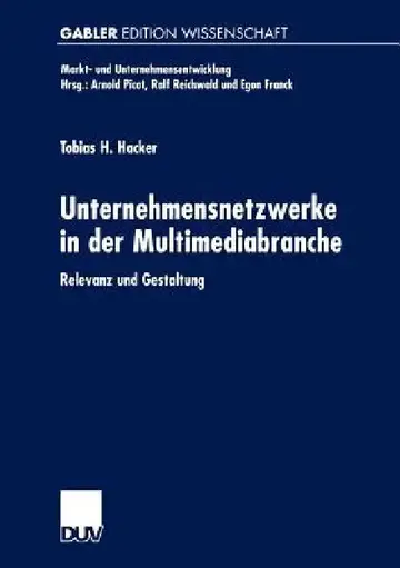 Cover of Unternehmensnetzwerke in Der Multimediabranche