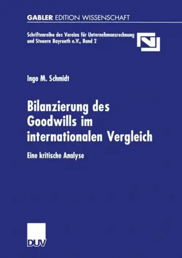 Cover of Bilanzierung Des Goodwills Im Internationalen Vergleich
