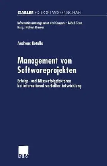 Cover of Management Von Softwareprojekten