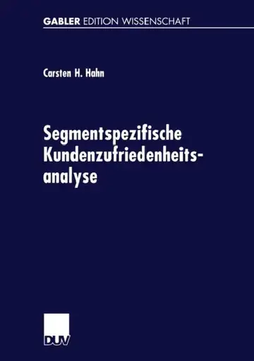 Cover of Segmentspezifische Kundenzufriedenheitsanalyse