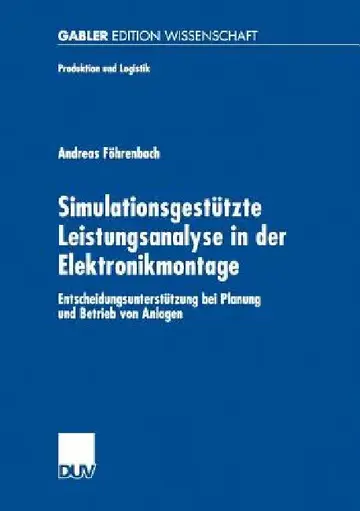 Cover of Simulationsgestützte Leistungsanalyse in Der Elektronikmontage