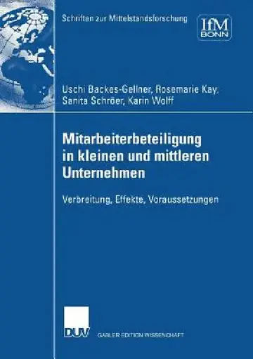 Cover of Mitarbeiterbeteiligung in Kleinen Und Mittleren Unternehmen
