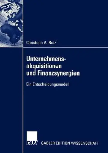 Cover of Unternehmensakquisitionen Und Finanzsynergien