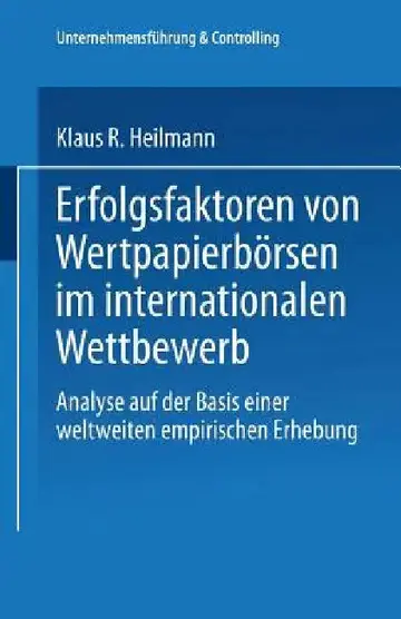 Cover of Erfolgsfaktoren Von Wertpapierbörsen Im Internationalen Wettbewerb