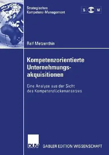 Cover of Kompetenzorientierte Unternehmungsakquisitionen