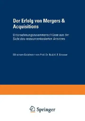 Cover of Der Erfolg Von Mergers & Acquisitions