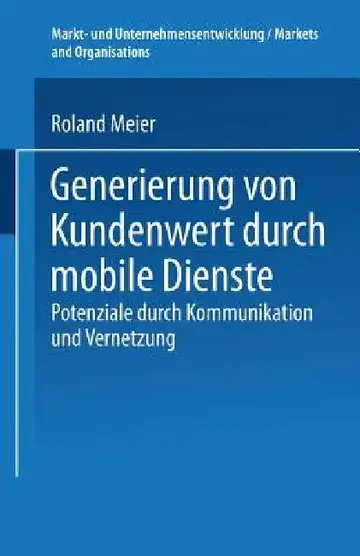 Cover of Generierung Von Kundenwert Durch Mobile Dienste