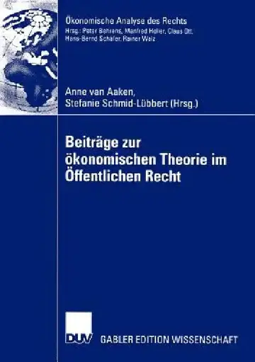 Cover of Beiträge Zur Ökonomischen Theorie Im Öffentlichen Recht