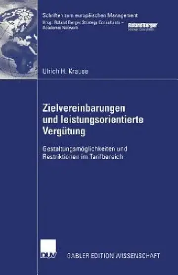 Cover of Zielvereinbarungen Und Leistungsorientierte Vergütung