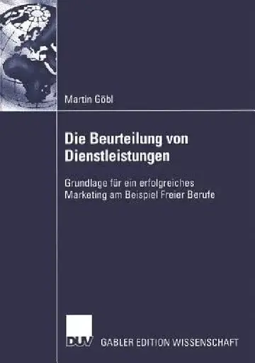 Cover of Die Beurteilung Von Dienstleistungen