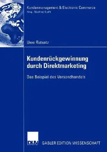 Cover of Kundenrückgewinnung Durch Direktmarketing