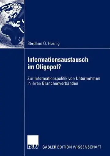 Cover of Informationsaustausch Im Oligopol?