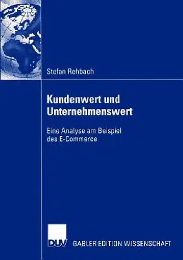 Cover of Kundenwert Und Unternehmenswert