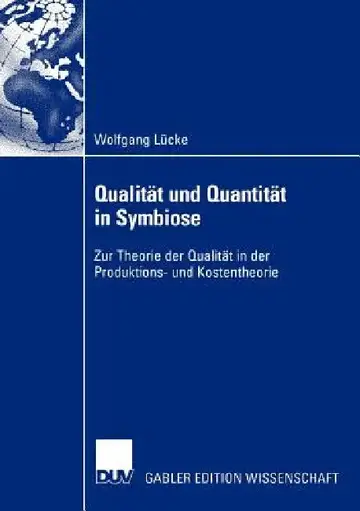 Cover of Qualität Und Quantität in Symbiose