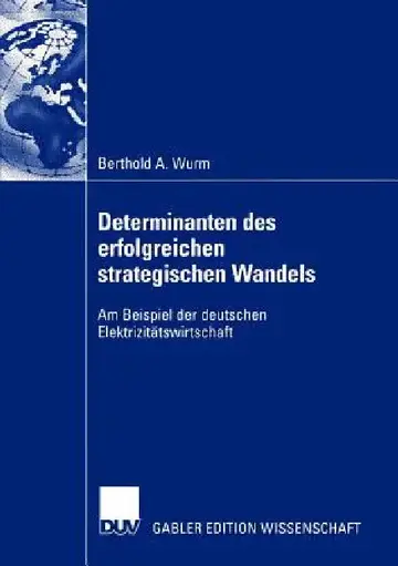 Cover of Determinanten Des Erfolgreichen Strategischen Wandels