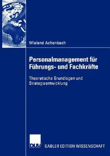 Cover of Personalmanagement Für Führungs- Und Fachkräfte