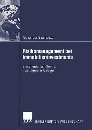 Cover of Risikomanagement Bei Immobilieninvestments
