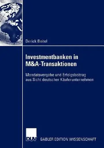 Cover of Investmentbanken in M&a-Transaktionen