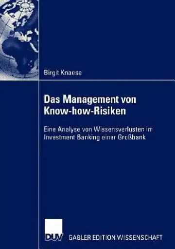 Cover of Das Management Von Know-How-Risiken