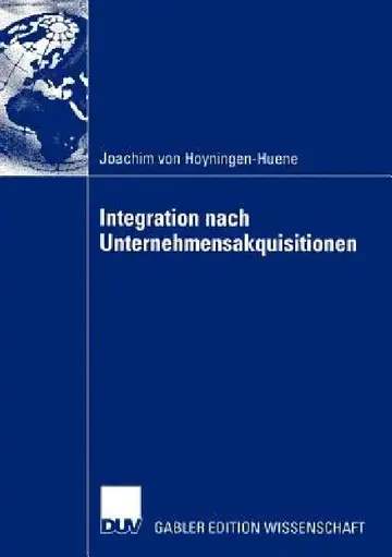 Cover of Integration Nach Unternehmensakquisitionen